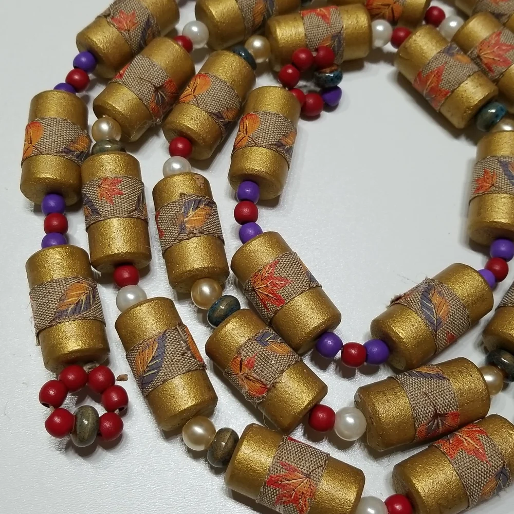 Handmade Upcycled Wine Corks Harvest Garland 77